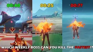 WHICH WEEKLY BOSS CAN YOU KILL THE FASTEST!? | GENSHIN IMPACT