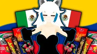 VTuber Mexicano prueba dulces Colombianos!!🍬-💙🇨🇴💖
