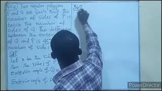How to find the no. of sides of a regular polygon when exterior angles are given ||June 2023 WASSCE
