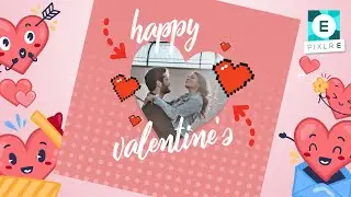 Create A Valentine's Day eCard with Frames | Pixlr E