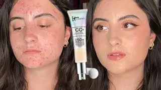 LIGHT WEIGHT FULL COVERAGE FOR ACNE SKIN | It Cosmetics Your Skin But Better CC+ Cream with SPF 50+