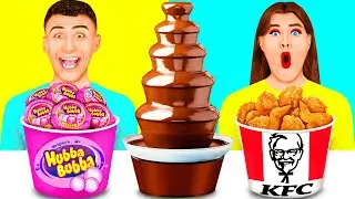 Desafio Da Fonte De Chocolate | Situações Engraçadas de Comida por RaPaPa Challenge