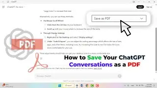 How to Save Your ChatGPT Conversations as a PDF