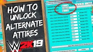 WWE 2K19 How to unlock ALTERNATE ATTIRES in Data Editor Tutorial