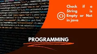 Check if a String is Empty or Not in java
