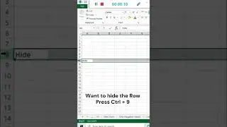 Excel Shortcut Key: How to Hide Column and Row in Excel