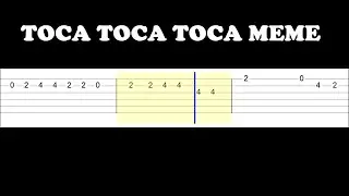 TOCA TOCA TOCA MEME (Easy Guitar Tabs Tutorial)