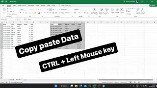 Easy way to Copy Paste data in excel using ctrl and mouse left key only | Excel Tips