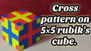 5 by 5 rubik's cube pattern #2 . (Cross pattern). Easy but cool pattern.