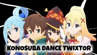 KONOSUBA DANCE RAW AND TWIXTOR CLIP FOR EDITING - KONOSUBA SEASON 2 OPENING