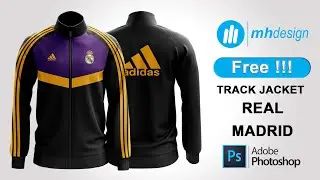 Free Track Jacket Real Madrid (smart object) | Photoshop Free download