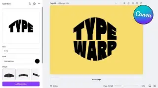 How to Warp Text into Shapes in Canva (NEW FREE APP)