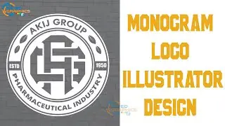 Monogram Logo illustrator Design Full Video / Adobe Illustrator Tutorials