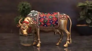 Brass Holy Cow Idol for Home - StatueStudio