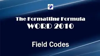 Word 2010   Field Codes Learn How to Create a Custom Field Code