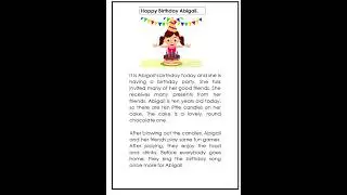 Happy birthday Abigail #storylistening #listeningandlearning #english #englishstoryreading