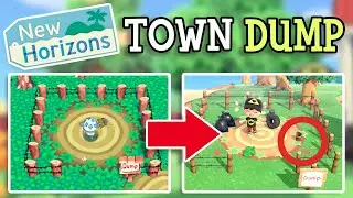 Animal Crossing New Horizons TOWN DUMP (How To Make The Original Dump With Fence & Patterns)