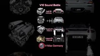AUDI R8 V10 vs BMW M6 E63 V10 vs PORSCHE GT Carrera V10 vs LEXUS LFA V10 #exhaust #exhaustsound