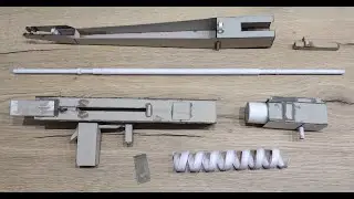 Pneumatic paper rifle model / Модель пневматической винтовки из бумаги