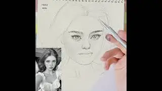 How to draw and shade realistic portrait without the Loomis 😍/ tutorial