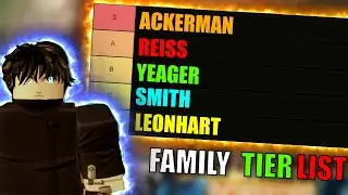 MOST ACCURATE AOT: REVOLUTION FAMILY TIER LIST | ROBLOX