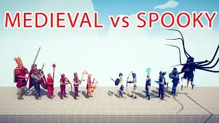 MEDIEVAL TEAM vs SPOOKY TEAM - Totally Accurate Battle Simulator TABS