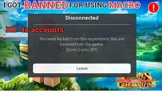 I GOT BANNED FROM DEVAS OF CREATION USING MACRO/TINY TASK?!