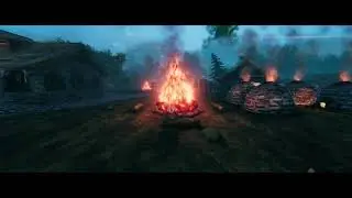 Valheim server "Polyheim" village walkaround