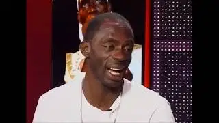 Ninja man on stage interview