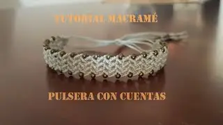 DIY Tutorial PULSERA de HILO en MACRAME con CUENTAS Paso a Paso Fácil y Rápida/Macrame Bracelet