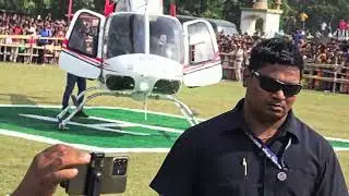 Asaduddin owaisi Helicopter shot