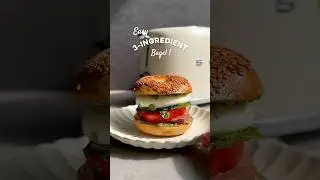 Easy 3-ingredient Bagel! #bagel#recipe#homemade#sourdough#tutorial#sandwich#shorts#bread