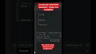 JavaScript Interview Question: Swap Two Variables 