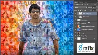Photoshop CC tutorial showing how to create a photo mosaic effect tutorial in English