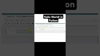 Hello World in python | by Intelligence Logic
