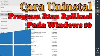 Cara uninstal program atau aplikasi di windows 10