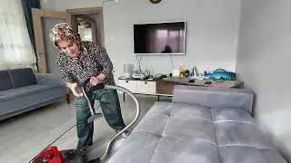Housework with Güler, living room, kitchen, children's room, cleaning