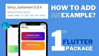 How to ADD AN EXAMPLE APP to your Flutter Package?