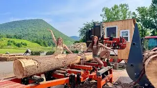 Why My Sister Hates Milling 16 Foot Logs!