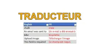 Traduire vos cellules