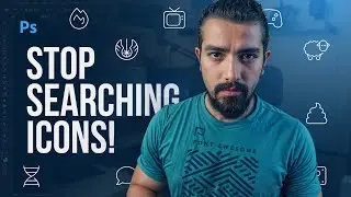 STOP SEARCHING ICONS for PHOTOSHOP! Font Awesome in Desktop Apps