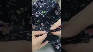 Обработка низа рукава на резинке #резинка #рукав #швейныесекреты