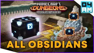 ALL SECRET OBSIDIAN CHEST Locations For Minecraft Dungeons: Howling Peaks DLC