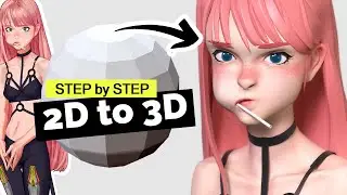 Sculpting an Anime Character | From 2D to 3D