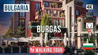 Autumn in Burgas: A Serene Walk by the Sea and Through City Parks with Ambient Sounds 🚶‍♂️4К 🎧 2024