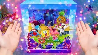 How To Make A Spongebob Lightbox ✨😍✨DIY Miniature Spongebob World