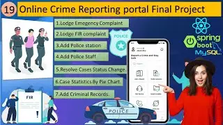 C-DAC Online Crime Reporting Final Year Project Using React + SpringBoot + MySql | Version 1.0