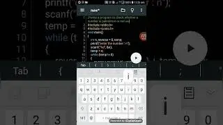 C Program To Check Whether A Number Is Palindrom Or Not || Using Itiration🎯🎯😉