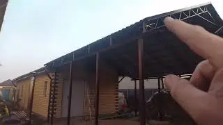 Навес из профнастила.