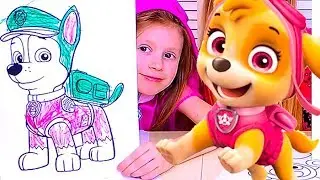 3 МАРКЕРА ЧЕЛЛЕНДЖ ЩЕНЯЧИЙ ПАТРУЛЬ Настя ПРОТИВ Мамы 3 MARKER CHALLENGE PAW PATROL